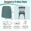 Chair Cushions for Dining Chairs - 17" x 16" x 2" D-Shaped Indoor Seat Cushions - Non Slip Chair Pads with Removable Ties and Washable Cover Set of 4 - Chair Leg Pads Included - Teal