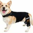 Dog Knee Braces for Torn ACL Hind Leg, Adjustable Dog Leg Braces for Back Leg with 4 Stabilizers for Luxating Patella Relieves Ligament Injury and Joint Pains M