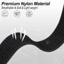Nylon Watchband Compatible with Garmin Venu 3s/2s/Venu 4 41mm,Forerunner 265s 42mm/255s,18mm Hook and Loop Soft Lightweiht Sport Replacement Strap for Garmin Vivoactive 4S 40mm Women Men