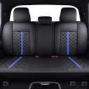 Tomatoman Tacoma Car Seat Covers Compatible with Toyota Tacoma 2005-2015 2016-2023 2024 2025 2026 Truck Access Crew Double Cab TRD Sport Offroad Limited SR5 V6 Cushions(Full Set/Black-Blue)