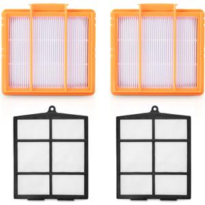 AV2501S Replacement Filters for Shark Robot Vacuum AV2501AE RV2502AE RV2520AOUS AV2510AOUS AV2511AE RV2610WA RV2610WD, 2 HEPA Filter and 2 Pre-Motor Filter
