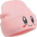 Kirby Beanie Adult Size Anime Hat Accessory Kawaii, Medium-Large (100% Acrylic, Pink)