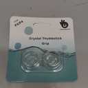 DLseego 2PCS Thumb Grips Caps for Xbox One Switch 2 PS5 PlayStation4 DualSense Switch Pro Wireless Controller Steam Deck, Soft Silicone Transparent Anti-Slip Button Cap Joystick Cover - Clear