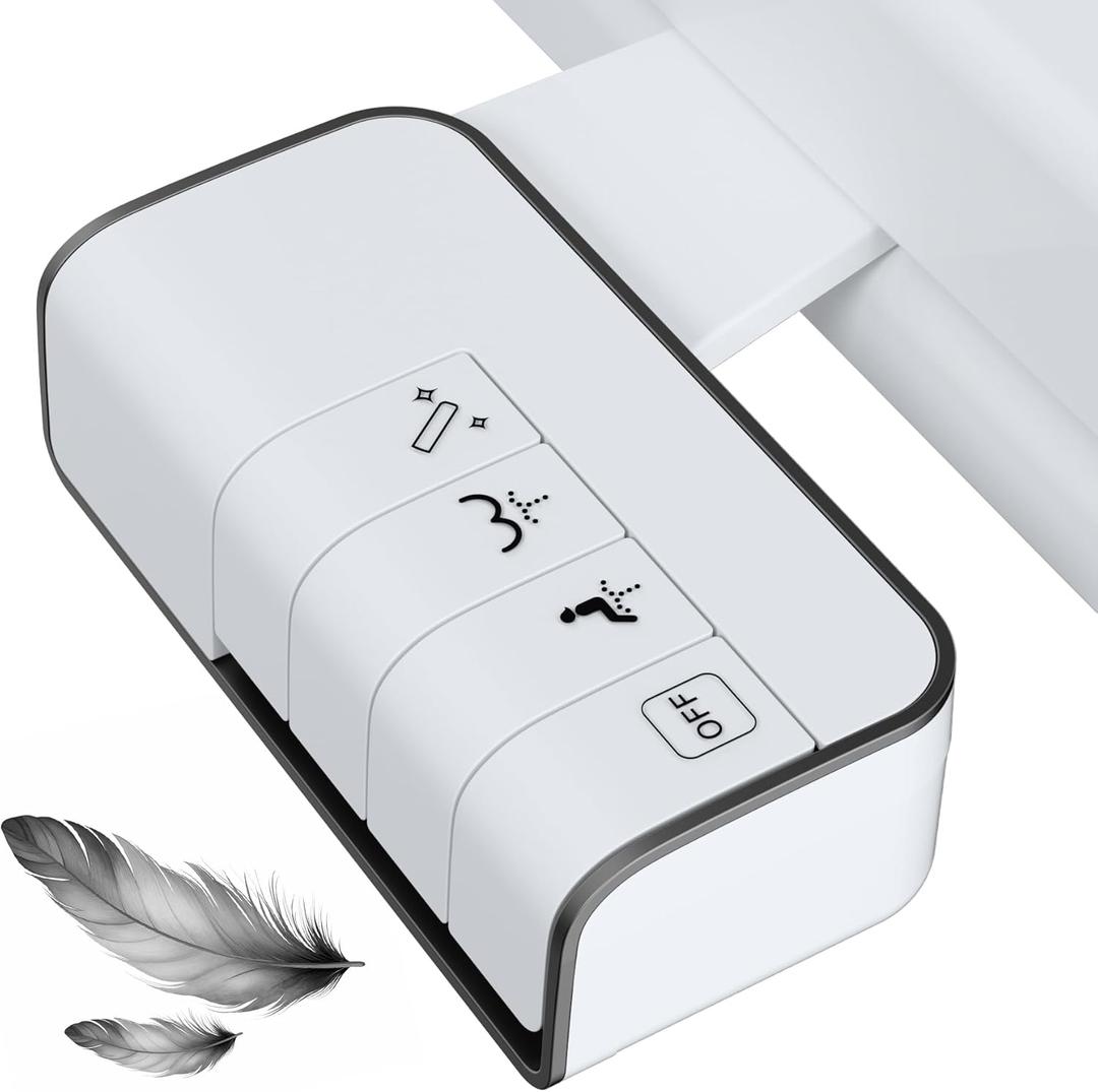 Hibbent Bidet Attachment for Toilet, Non-Electric Dual Nozzle for Frontal & Rear Wash, Adjustable Water Pressure Control, Fresh Water Bidet Toilet Seat, Self Cleaning Water Sprayer, Matte Black