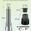Pawfly Bicycle Crank Puller Kit, Bike Crank Removal Tool for Square Taper, Shimano Octalink & ISIS Splined Crank Arms
