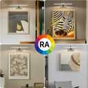 5000mAh Picture Light Battery Operated,15.7In Antique Bronze Wireless Rechargeable Picture Light 3 Colors Dimmable Art Light with Remote Timer for Paintings,Gallery