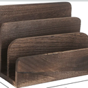 File Holder for Desk,Wood Paper Organizer,Rustic Desk Organizer,Mail Sorter for Desktop,Organizer for Counter,Letter Organizer for