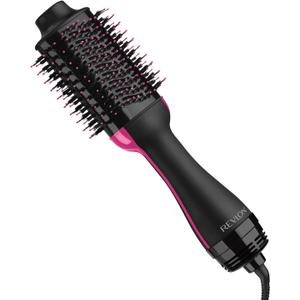 REVLON One-Step Volumizer Hair Dryer and Styler, Improved Motor for Less Frizz, More Shine, and Reduced Heat Damage for Salon Style Round Brush for Blowout, Black, (1.0 VOLUMIZER UPDATED MOTOR LIFE, Black Pink)