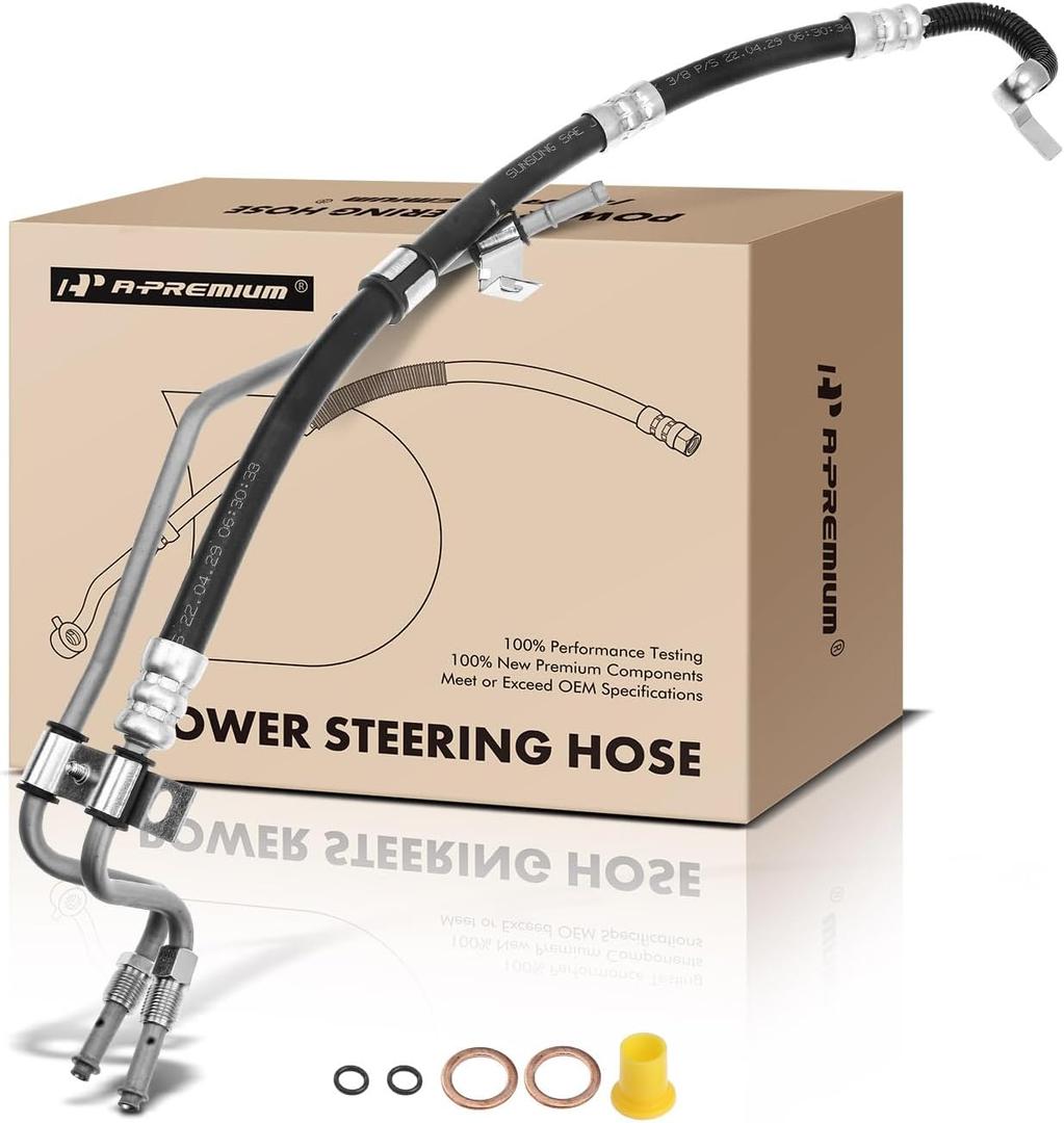 A-Premium Power Steering Pressure & Return Hoses Line Assembly Compatible with Toyota Camry 2002-2009, Solara 2004-2008, 2.4L Gas, Pump to Rack/Gear to Reservoir/Cooler