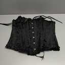 SZIVYSHI Corset Tops for Women, Bustier Shapewear Lingerie, Lace Waist Push Up Bodysuit (Large, Black)