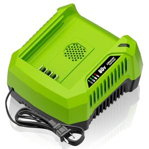 GCH8040 4.0A Rapid Charger Replacement for Greenworks Pro 80V Battery Charger 2958602AZ 2964602 GCH8020 2936802, Compatible with BAB740 BAB741 BAB742 BAB743 LB60200 LB8080 2981102 GBA80200 GBA80250
