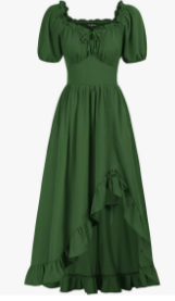 Scarlet Darkness Renaissance Dress Women Cottagecore Corset Dress Ruffle Maxi Dress with Pockets Size S Scarlet Darkness Renaissance Dress Women Cottagecore Corset Dress Ruffle Maxi Dress with Pockets Size S