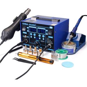 YIHUA 862BD+ SMD ESD Safe 2 in 1 Soldering Iron Hot Air Rework Station F /C with Multiple Functions