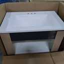 Spring Mill Cabinets Emlyn 30 Inch Bathroom Vanity with White Single Sink Top, 2-Door Cabinet, 1 Drawer, 30.5" W x 18.75" D x 32.89" H, White