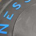 Signature Fitness 2" Olympic Bumper Flat Weight Plates with Steel Hub - 100% Virgin Rubber, Black, 45LB