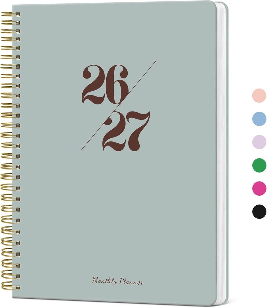 Monthly Planner 2026-2027, 2 Year Months Calendar Planner 2026-2027, Runs from January 2026 - December 2027, 7" x 10", 24 Months, Perfect for School Office Home Planning - Dusty Blue