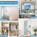 Bonpally Shower Curtain Rod 32-89 Inches Adjustable, Non-Slip Spring Tension Shower Rod Stainless Steel for Bathroom, No Drilling, White