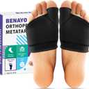 Orthopedic Metatarsal Pads,Ball of Foot Cushion with Gel Pad for Women and Men,Comfortable & Breathable Foot Pads for Ball Pain Relief, Morton's Neuroma, Metatarsalgia Support. (XLARGE:MEN(10-13), Black)