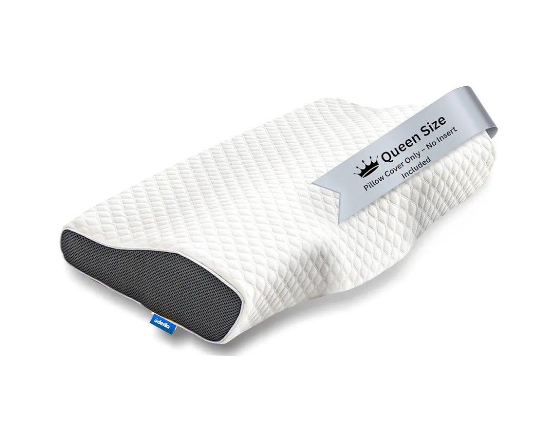 Derila Queen Size Pillowcase | Designed to Keep Your Derila Memory Foam Pillow for snoring Relief Covered and Protected with This Crisp, Clean, White Pillowcase Made from Premium Materials