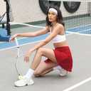 EARKOHA Womens 2026 Tennis Skirt High Waisted Athletic Skirt Wide Waistband Golf Pickleball Workout Skort with Pockets
