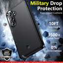 SPIDERCASE Designed for Samsung Galaxy S24 Plus Case, [10 FT Military Grade Drop Protection] Heavy Duty Shockproof Phone Case for Galaxy S24 Plus 6.7 inch, Black