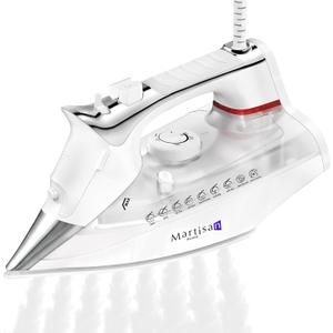 Martisan Steam Iron for clothes, 1800W, Nano Ceramic Soleplate, Dynamic Steam Burst, Precise Thermostat for All Fabrics, Auto-off, Fast Heating, Self-Clean, 4-in-1 Iron, Anti-Drip, Anti-Calc
