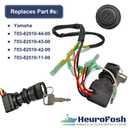 Marine Boat 703 82510 43 00 Remote Control Box Ignition Switch Key Assy for Yamaha 2 & 4 Stroke 6-300 HP Outboard Motors 703 82510 42 00