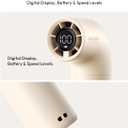 Aecooly Portable Handheld Fan, Powerful Turbo Mini Fan, 16500 RPM High Speed Aero, 14H Max Cooling Time, 5 Speeds Pocket Rechargeable Personal Small Travel GIfts for Women Men -Beige