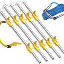 18 Foot 500LB All-Metal Steep Assist Roof Ladder 10M Safety Rope Pitch Hopper Roofing Wedge for Roof Climbing (One Pack)
