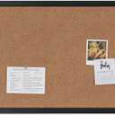 U Brands Cork Bulletin Board, 17" x 23", Black Wood Frame
