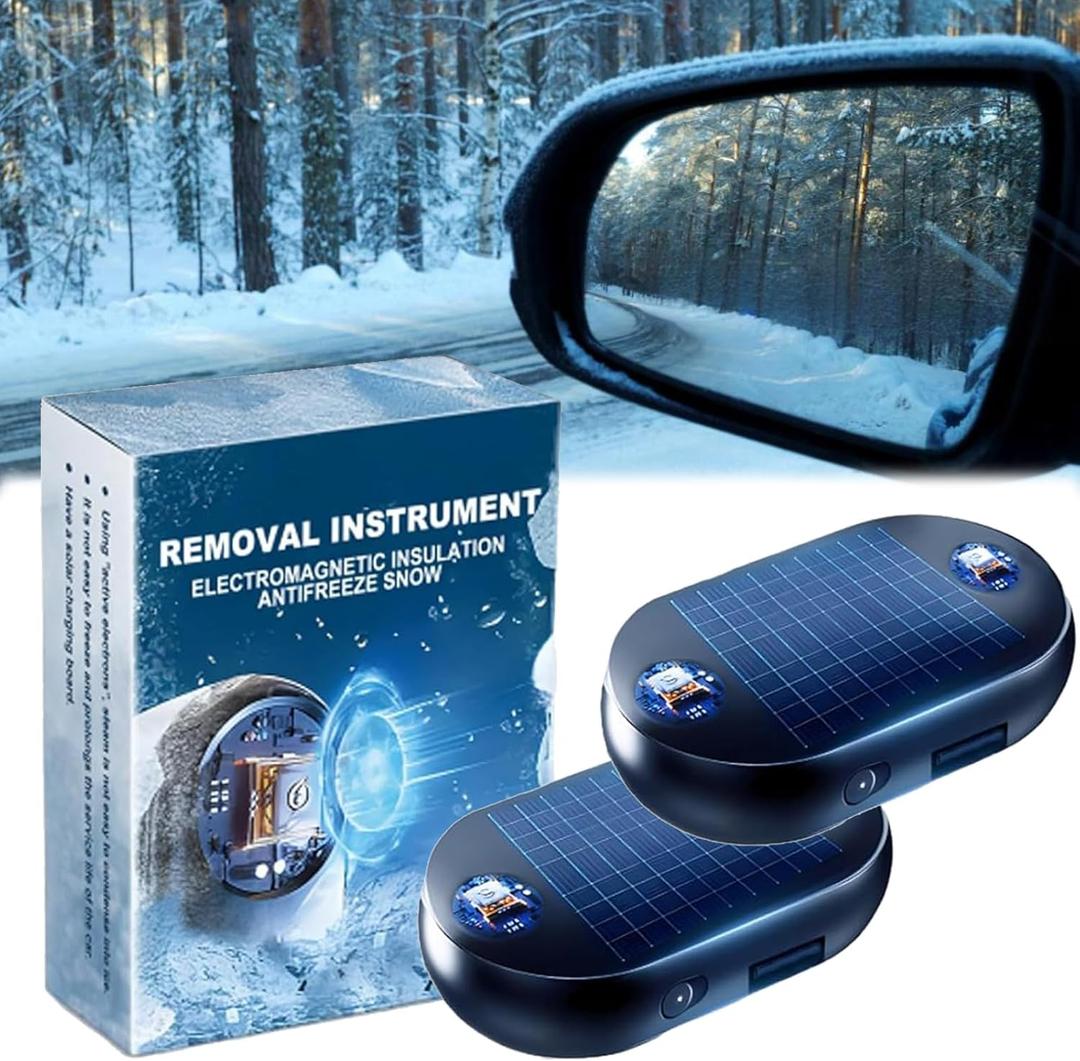 2PCS Electromagnetic Snow Removal, Anti-Freeze Electromagnetic Car Snow Removal Device, Electromagnetic Wave Anti Freezing and Snow Removal Device, Potable Snow Removal Device
