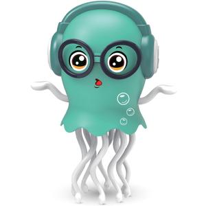 2 x Music Jellyfish,Octopus Toys with Auto-Avoidance - Crawling & Dancing Baby Toy, Music, Perfect Sensory Toy for Tummy Time & Toddler Play (Green)