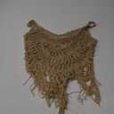 Ekouaer Beach Swimsuit Cover Up Women Crochet Bikini Coverups Summer Pool Swimwear Tassel Dress L