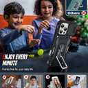 LeYi Compatible for iPhone 16 Pro Max Case: 16 Pro Max Phone Case with Screen Protector 2PCS Tempered Glass, Slide Camera Cover & Magnetic Kickstand Funda para 16 Pro Max, Black