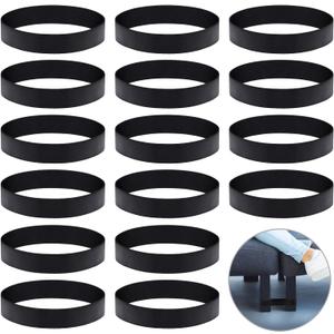 Outus 16 Pack Heavy Duty Couch Connector for Sectional Sofa Couch Straps Rubber Bands for Sliding Sofa, Easy Install Straps & No Tools Required, Furniture Connector to Prevent Damaged Floors (Black)