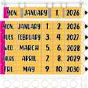 Pencil Calendar Bulletin Board Set Colorful Pencils Shape Flip Calendar with Holder 54 Date Cards Adjustable Calendar Holder for Home Back to School Classroom Decoration Supplies