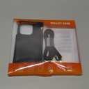 Case for iPhone 14 Pro 6.1'', Detachable Crossbody Case Wallet with RFID Blocking Card Holder, 360?Ring Stand, Folio Leather Phone Cover Shoulder Lanyard Strap Lady for iPhone 14 Pro 5G, Black