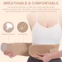 RANDY SUN Ultra Thin Back Brace for Women & Men, Invisible Lumbar Support Belt for Work & Travel, Breathable Posture Corrector for Mild Lower Back Pain Relief Under Clothing, Beige M/L (Waist:28"-31")