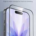 ESR 3 Pack of iPhone 17/iPhone 16 Pro Screen Protector, Military-Grade Shatterproof, 9H Hardness, Full Coverage Tempered Glass with Ultra Fit Tray