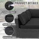 14 Pcs Patio Cushion Covers Replacement Outdoor Couch Cushions Covers Splashproof Sofa Slipcovers Set with Zippers,Patio Furniture Protector, Couch 3 Sizes, Covers Only (Black)