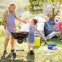 Gueray CD Player Portable Boombox: Radio CD Players with Speakers Home Audio FM Radio AUX Input Support Headphones Playlist Mode PROG Playback for Outdoor Indoor Audiobooks