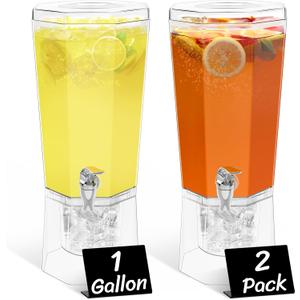 Lifewit 1 Gallon Drink Dispenser for Party with Leak-Proof Spigot, 2 Pcs