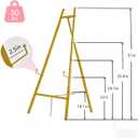 57" Gold Easel Stand for Sign, Heavy Duty Metal Floor Easel, 4-Tier Adjustable Display Easel for Wedding Signs, Welcome Signs, Posters, Pictures, Mirrors & Event Decor