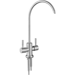 304SUS Stainless Steel 2 Way Filtered Kitchen Bar Sink Faucet Reverse Osmosis Ro Water Filter Tap (Brushed Nickel)