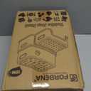 Forbena Toddler Step Stool for Bathroom Sink, 2 Step Stool for Kids Toilet Potty Training, Non-Slip Toddlers Baby Child Kid Plastic Poop Stools with Handle for Kitchen Counter Bed (White-Grey)