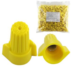UL Listed Yellow Winged Electrical Wire End Connectors Caps Bulk 500 Pack Small Twist-on Wire Connectors Nuts 18-10 AWG,HS P11 Type Screw Terminals