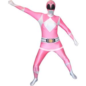 Morphsuits Power Ranger Costume Adult, Power Rangers Costume Adult Men, Power Ranger Costume Adult Woman (XX-Large, Pink)