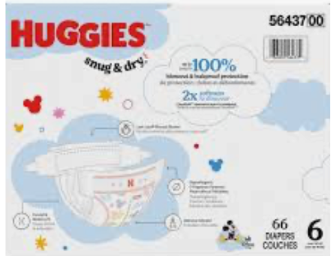 Huggies Size Newborn Diapers, Skin Essentials Baby Diapers, Size Newborn (6-9 lbs), 76 Count