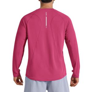 Men's Long Sleeve Sun Protection Swim Shirts UPF 50+ Rash Guard Quick Dry Lightweight Fishing Shirts for Beach Summer (Medium)