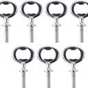 Pack of 7 Pcs Metal Bottle Opener Kit Blank Bottle Opener Stainless Steel Inserts Hardware for Valentine's Day Wedding Wine Party DIY Project Craft Wood Turning,Silver